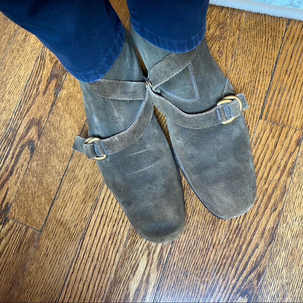 Yves Saint Laurent Brown Suede Boots - Picture 10 of 13